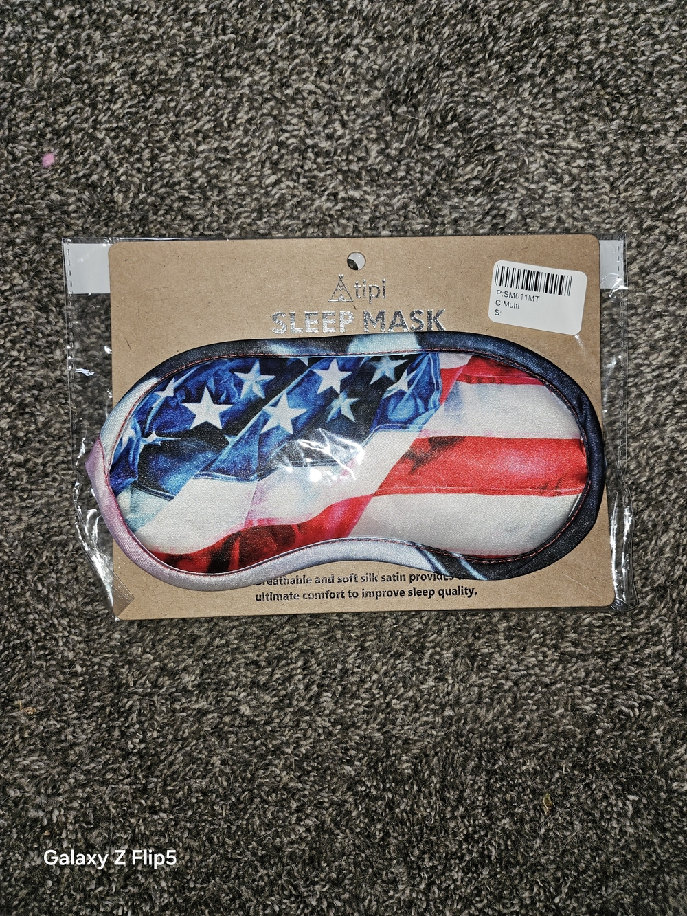 New Atipi American Flag Satin Sleep Mask - Red, White & Blue